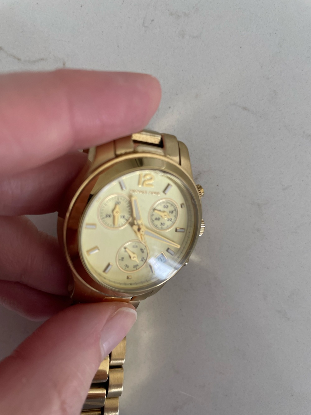 Michael Kors Gold Tone Chronograph Bracelet Watch - Picture 2 of 6